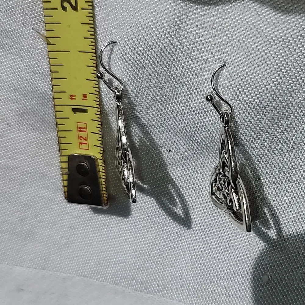 Silver Tone Celtic Knot Earrings